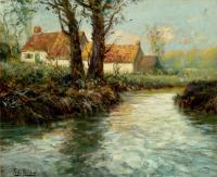 Thaulow, Frits - House By The River